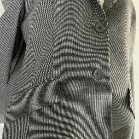 Hugo Boss Julea1 2 Button Notch Collar Virgin Wool Lined Blazer Grey   Blk Sz 6 - Picture 9 of 13